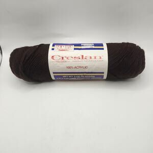 Vintage Pamida Creslan Brown Acrylic Yarn 3 Oz 4 Ply Worsted Skein Knitting NOS